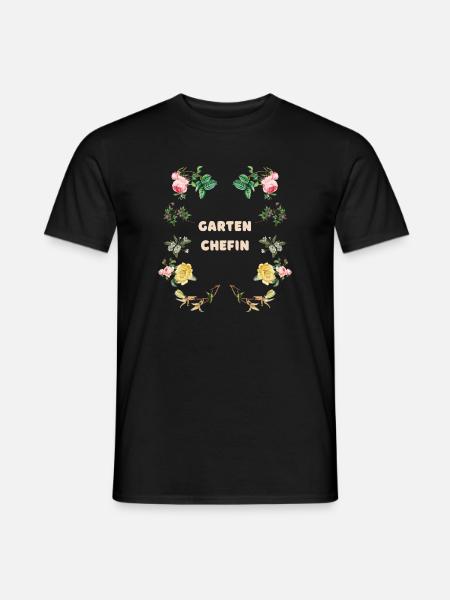 Garten Chefin Blumen Design - Männer T-Shirt - Schwarz