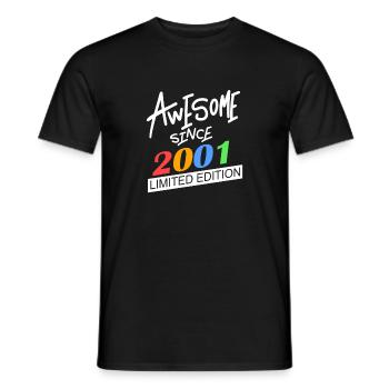 2001 - Jahrgang 2001 - Fantastisch seit 2001 - Männer T-Shirt - Schwarz - Vorne - AI Model Male 178 light (178cm)
