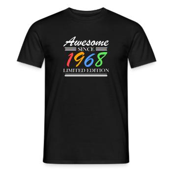 1968 - Born 1968 - Fantastic since 1968 - Men's T-Shirt - black - Front - AI Model Male 178 light (178cm)