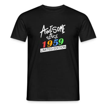 1959 - Born 1959 - Fantastic since 1959 - Men's T-Shirt - black - Front - AI Model Male 178 light (178cm)