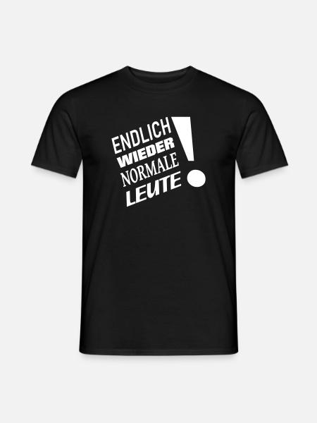 Endlich wieder normale Leute - Männer T-Shirt - Schwarz