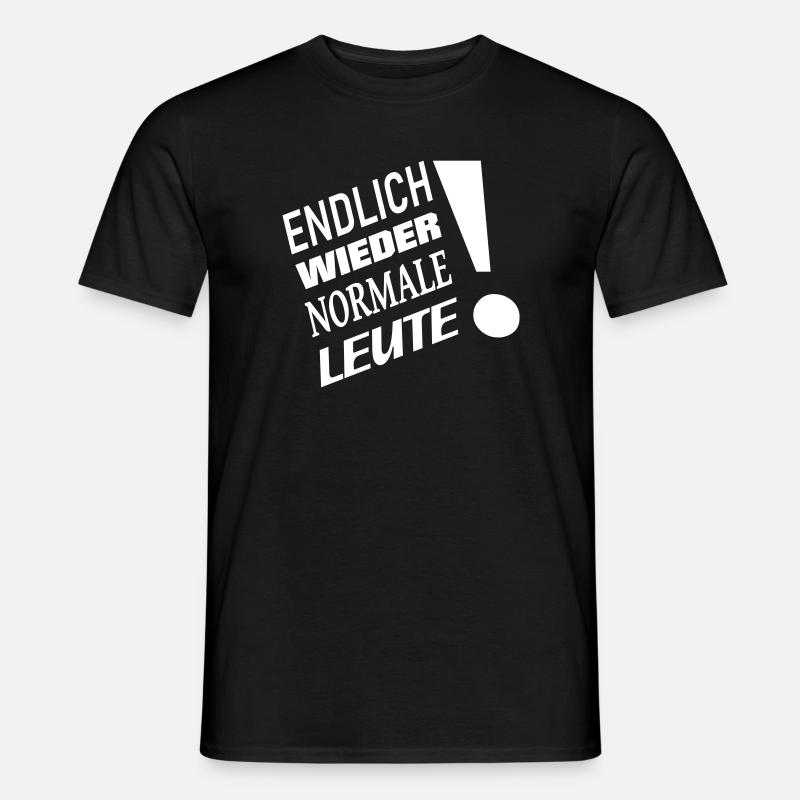 Endlich wieder normale Leute - Männer T-Shirt - Schwarz