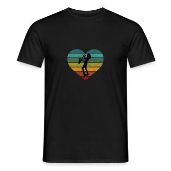 Ich liebe Saxophon und Saxophonistin - Männer T-Shirt - Schwarz - Vorne - AI Model Male 178 light (178cm)