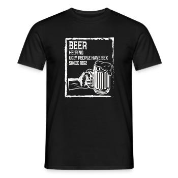 Beer Drinker Beer Drinking Booze Tour Men - Men's T-Shirt - black - Front - AI Model Male 178 light (178cm)