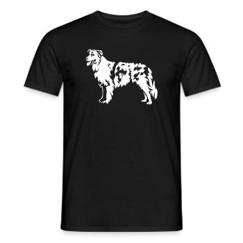 Australian Shepherd "Black Edition" - Men's T-Shirt - black - Front - AI Model Male 178 light (178cm)