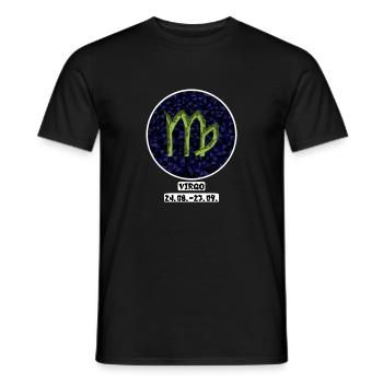 Virgo 24.08.-23.09. - Männer T-Shirt - Schwarz - Vorne - AI Model Male 178 light (178cm)