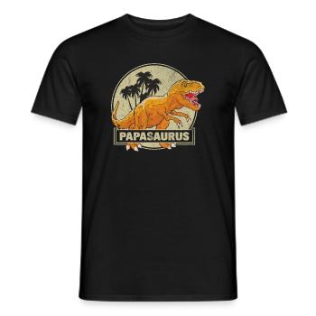 Papasaurus - T-shirt homme - noir - Devant - AI Model Male 178 light (178cm)