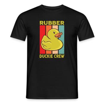 Rubber Duck Rubber Duckie Crew - Men's T-Shirt - black - Front - AI Model Male 178 light (178cm)