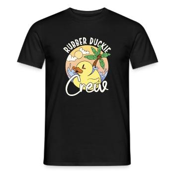 Rubber Duck Rubber Duckie Crew - Men's T-Shirt - black - Front - AI Model Male 178 light (178cm)