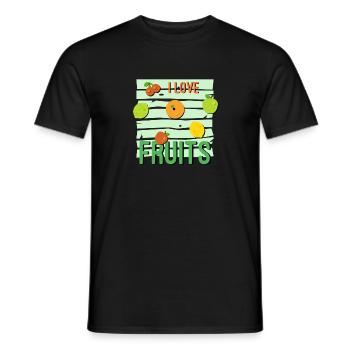 I love Fruits - Männer T-Shirt - Schwarz - Vorne - AI Model Male 178 light (178cm)
