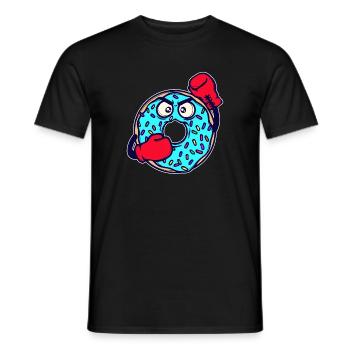 Donut Lecker Süßigkeiten Backen Naschen Kalorien - Männer T-Shirt - Schwarz - Vorne - AI Model Male 178 light (178cm)