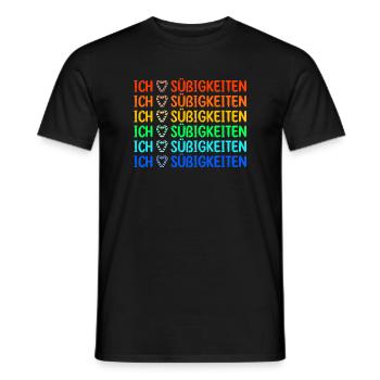 Nachspeise Lecker Statement Ich Liebe Süßigkeiten - Männer T-Shirt - Schwarz - Vorne - AI Model Male 178 light (178cm)