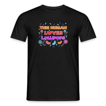 Délicieux bonbons Déclaration Dent sucrée - T-shirt homme - noir - Devant - AI Model Male 178 light (178cm)
