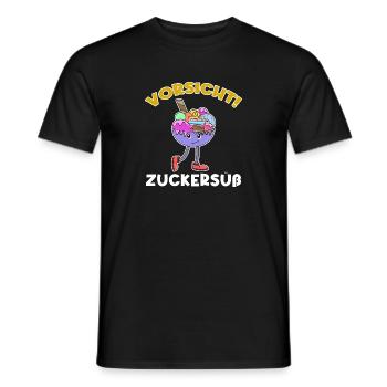 Süßigkeiten Schokolade Nachspeise Statement Lecker - Männer T-Shirt - Schwarz - Vorne - AI Model Male 178 light (178cm)