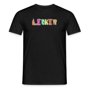 Lecker Eis Nachspeise Süßigkeiten Naschkatzen - Männer T-Shirt - Schwarz - Vorne - AI Model Male 178 light (178cm)