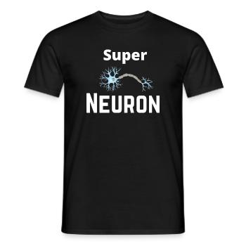 Super Neuron Network - Men's T-Shirt - black - Front - AI Model Male 178 light (178cm)