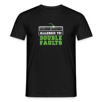Raquette de sport allergique pour les fans de - T-shirt homme - noir - Devant - AI Model Male 178 light (178cm)