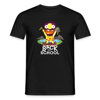 Aventure de monstres de rentrée à l’école - T-shirt homme - noir - Devant - AI Model Male 178 light (178cm)