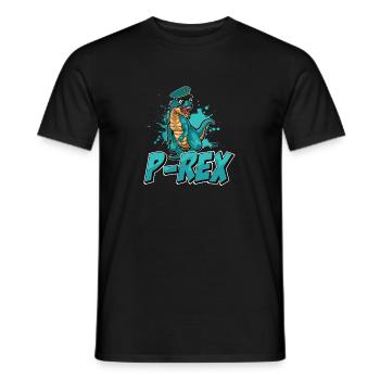 Funny Pilot Dinausor For An Aviation Enthusiast - Men's T-Shirt - black - Front - AI Model Male 178 light (178cm)