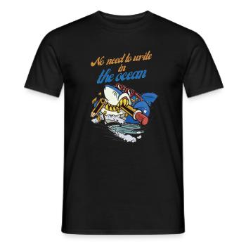 BleistiftHai im Ozeanabenteuer - Männer T-Shirt - Schwarz - Vorne - AI Model Male 178 light (178cm)