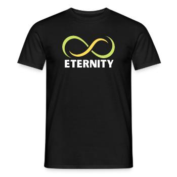 Emblème du ruban de l’infini de l’éternité - T-shirt homme - noir - Devant - AI Model Male 178 light (178cm)