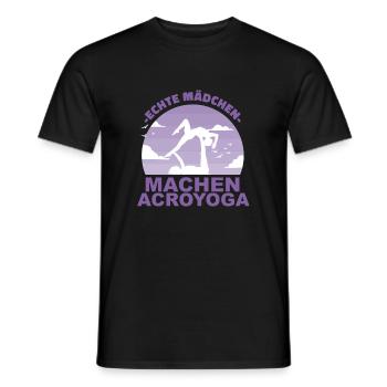 Acroyoga Yoga Partneryoga Partner Geschenk - Männer T-Shirt - Schwarz - Vorne - AI Model Male 178 light (178cm)