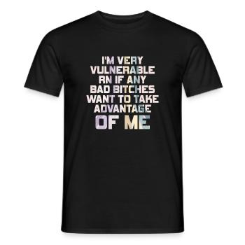I'm Very Vulnerable RN - Men's T-Shirt - black - Front - AI Model Male 178 light (178cm)