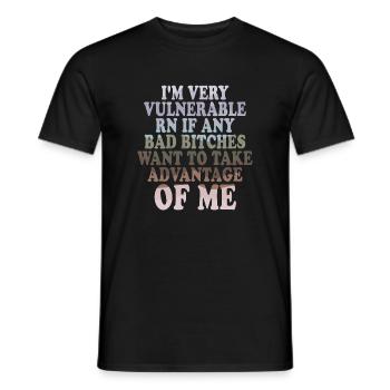 I'm Very Vulnerable RN - Men's T-Shirt - black - Front - AI Model Male 178 light (178cm)