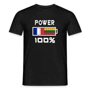 Litauen und Frankreich ernähren sich zu 100% - Männer T-Shirt - Schwarz - Vorne - AI Model Male 178 light (178cm)