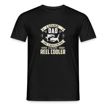 Humoristique de pêche au poisson-chat amusant - T-shirt homme - noir - Devant - AI Model Male 178 light (178cm)