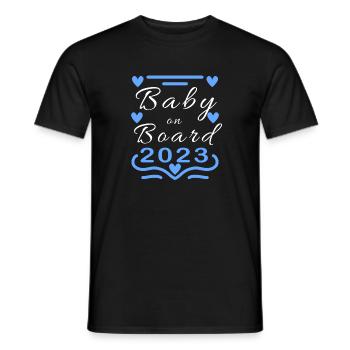 Bébé à bord 2023 Fils - T-shirt homme - noir - Devant - AI Model Male 178 light (178cm)