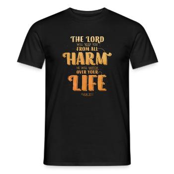 The Lord will keep you from all harm - Men's T-Shirt - black - Front - AI Model Male 178 light (178cm)