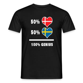 Denmark and Sweden Genial / Gift - Men's T-Shirt - black - Front - AI Model Male 178 light (178cm)