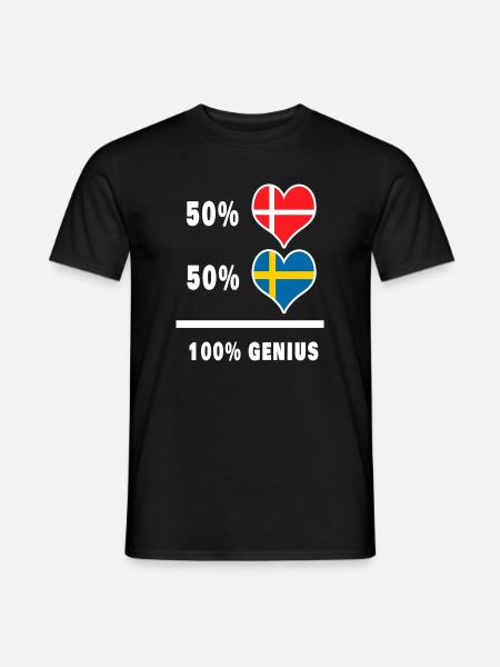Dänemark und Schweden Genial / Geschenk - Mænd T-shirt - sort