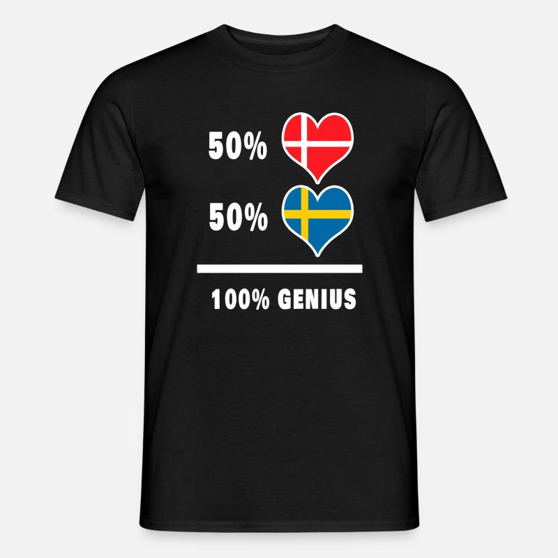 Danmark og Sverige Genial / Gave - Mænd T-shirt - sort