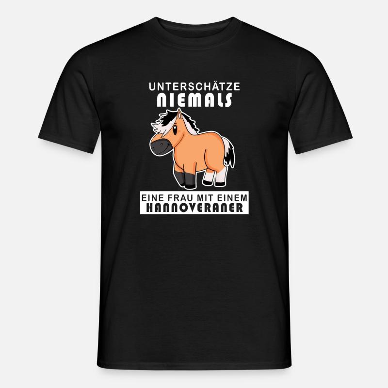 Hannoveraner Pferd Hauspferd - Männer T-Shirt - Schwarz