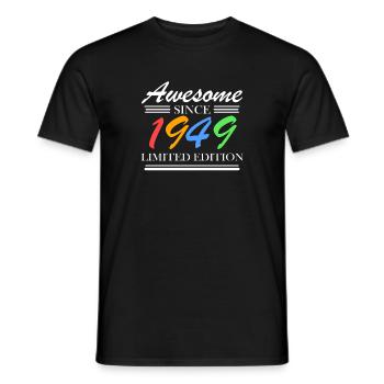 1949 - Jahrgang 1949 - Fantastisch seit 1949 - Männer T-Shirt - Schwarz - Vorne - AI Model Male 178 light (178cm)