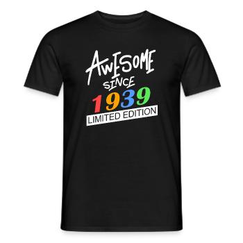 1939 - Jahrgang 1939 - Fantastisch seit 1939 - Männer T-Shirt - Schwarz - Vorne - AI Model Male 178 light (178cm)