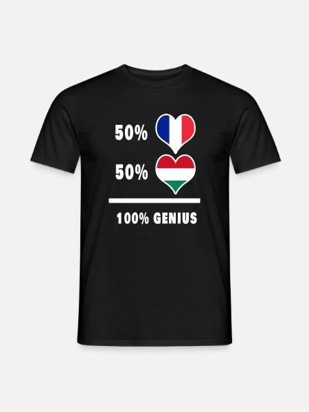 France and Hungary Ingenious / Gift - Men's T-Shirt - black