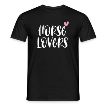 Amateurs de chevaux Cadeau d’équitation - T-shirt homme - noir - Devant - AI Model Male 178 light (178cm)