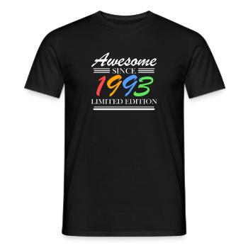 1993 - Jahrgang 1993 - Fantastisch seit 1993 - Männer T-Shirt - Schwarz - Vorne - AI Model Male 178 light (178cm)