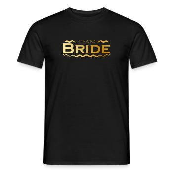 Team Bride dans la célébration de mariage d’or - T-shirt homme - noir - Devant - AI Model Male 178 light (178cm)