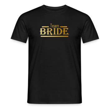 Team Bride dans la célébration de mariage d’or - T-shirt homme - noir - Devant - AI Model Male 178 light (178cm)