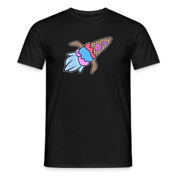 Eis Donut Lecker Nachspeise Süßigkeiten Naschen - Männer T-Shirt - Schwarz - Vorne - AI Model Male 178 light (178cm)