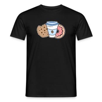 Sweets Biscuits Donut Delicious Snack Dessert - Men's T-Shirt - black - Front - AI Model Male 178 light (178cm)
