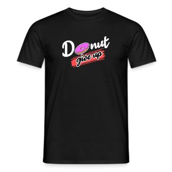 Cool Donut Statement Sweets Baking Dessert - Men's T-Shirt - black - Front - AI Model Male 178 light (178cm)