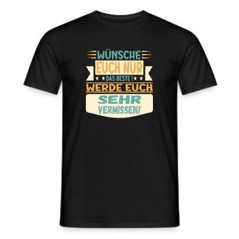 Abschiedsgeschenke TEAM FAMILIE - EUCH VERMISSEN - Männer T-Shirt - Schwarz - Vorne - AI Model Male 178 light (178cm)