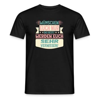 ABSCHIEDSFEIER ABSCHIED NEHMEN GRUPPE FAMILIE TEAM - Männer T-Shirt - Schwarz - Vorne - AI Model Male 178 light (178cm)