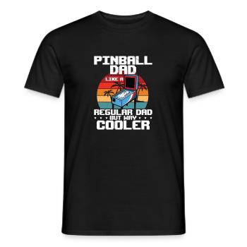 Pinball Dad Funny Arcade Gaming Humor für einen - Männer T-Shirt - Schwarz - Vorne - AI Model Male 178 light (178cm)