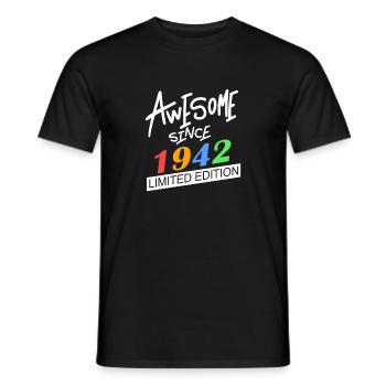 1942 - Jahrgang 1942 - Fantastisch seit 1942 - Männer T-Shirt - Schwarz - Vorne - AI Model Male 178 light (178cm)